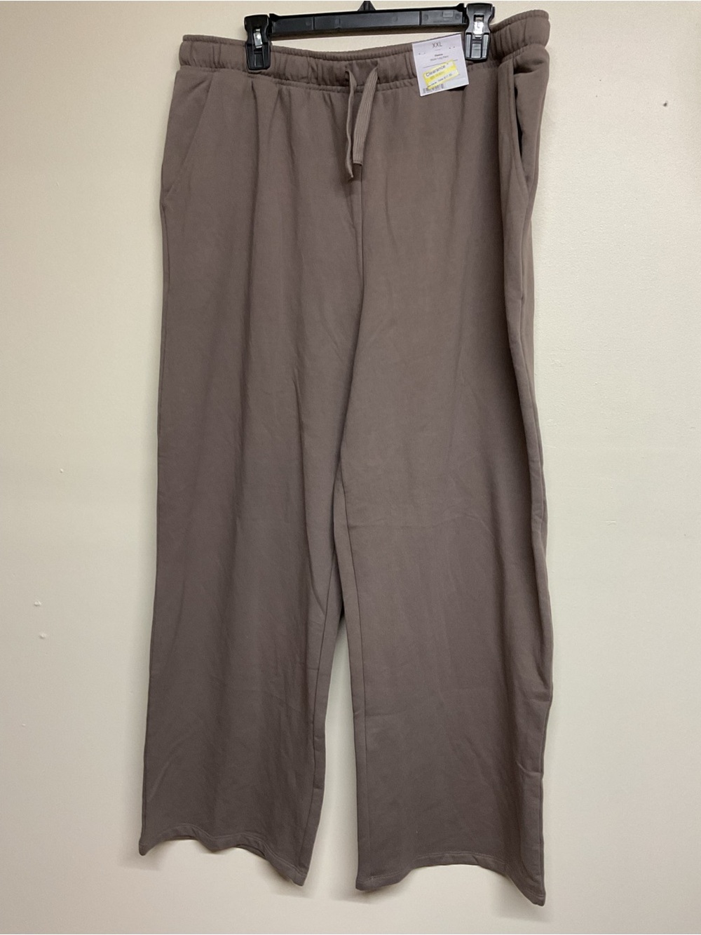 Auden Wide-Leg Drawstring Pants in Taupe